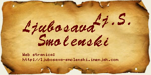 Ljubosava Smolenski vizit kartica